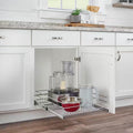 Silver Kitchen Cabinet Pull Out Shelf Organizer, 18 In. X 20 In.